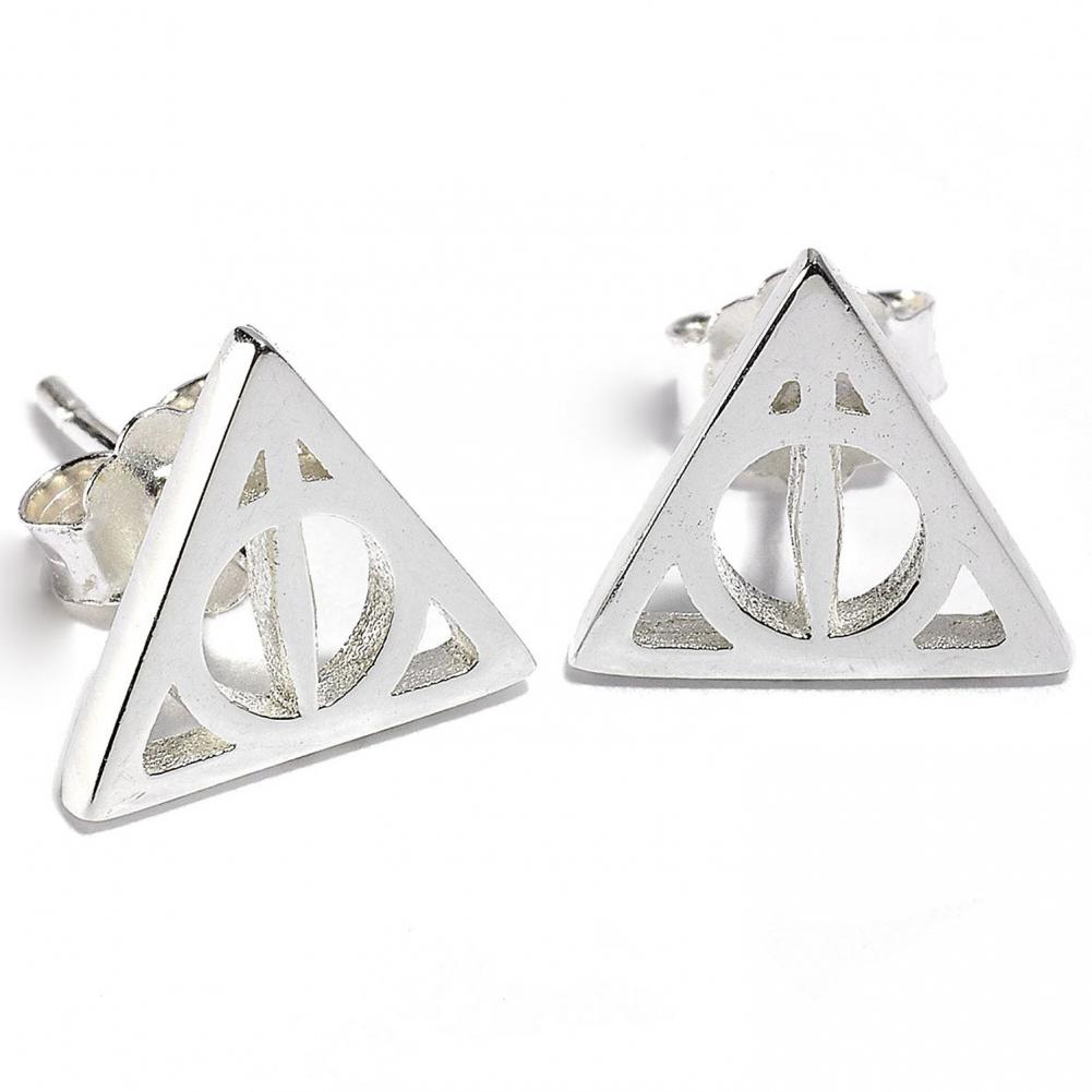 Official Harry Potter Sterling Silver Earrings Deathly Hallows