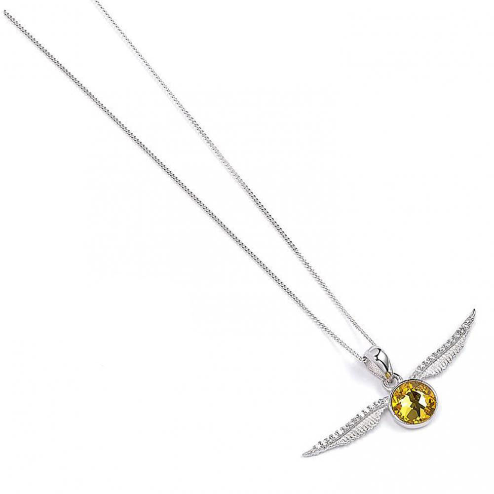 Official Harry Potter Sterling Silver Crystal Necklace Golden Snitch