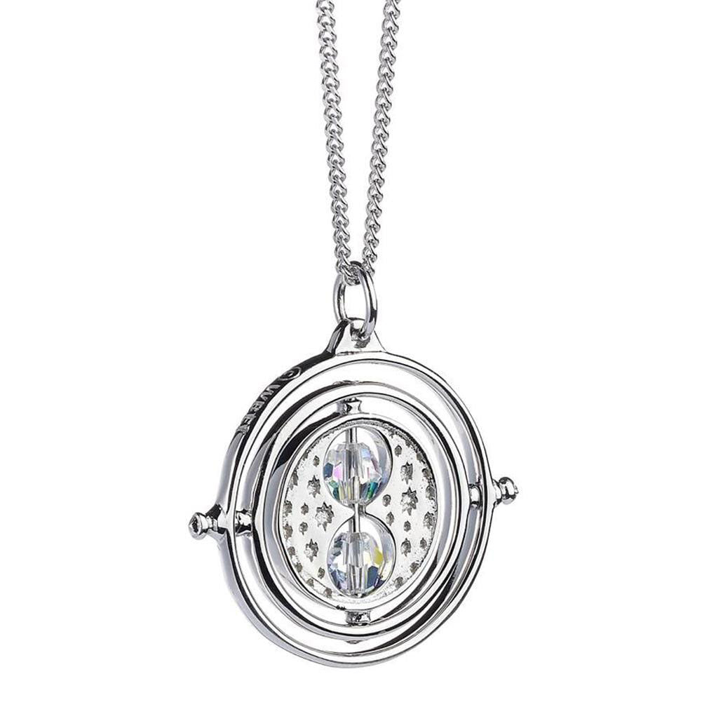 Official Harry Potter Sterling Silver Crystal Necklace Time Turner