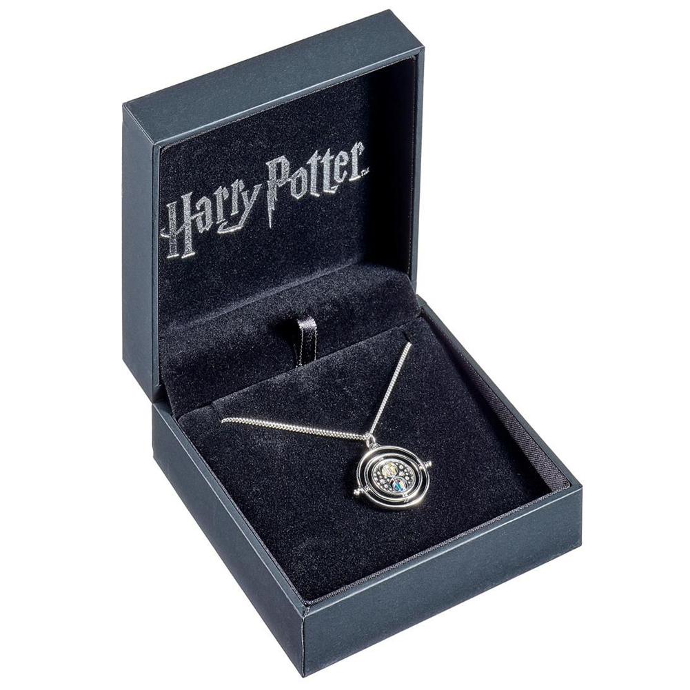 Official Harry Potter Sterling Silver Crystal Necklace Time Turner