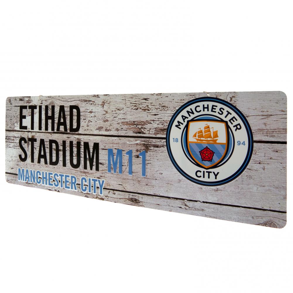 Official Manchester City FC Rustic Garden Sign