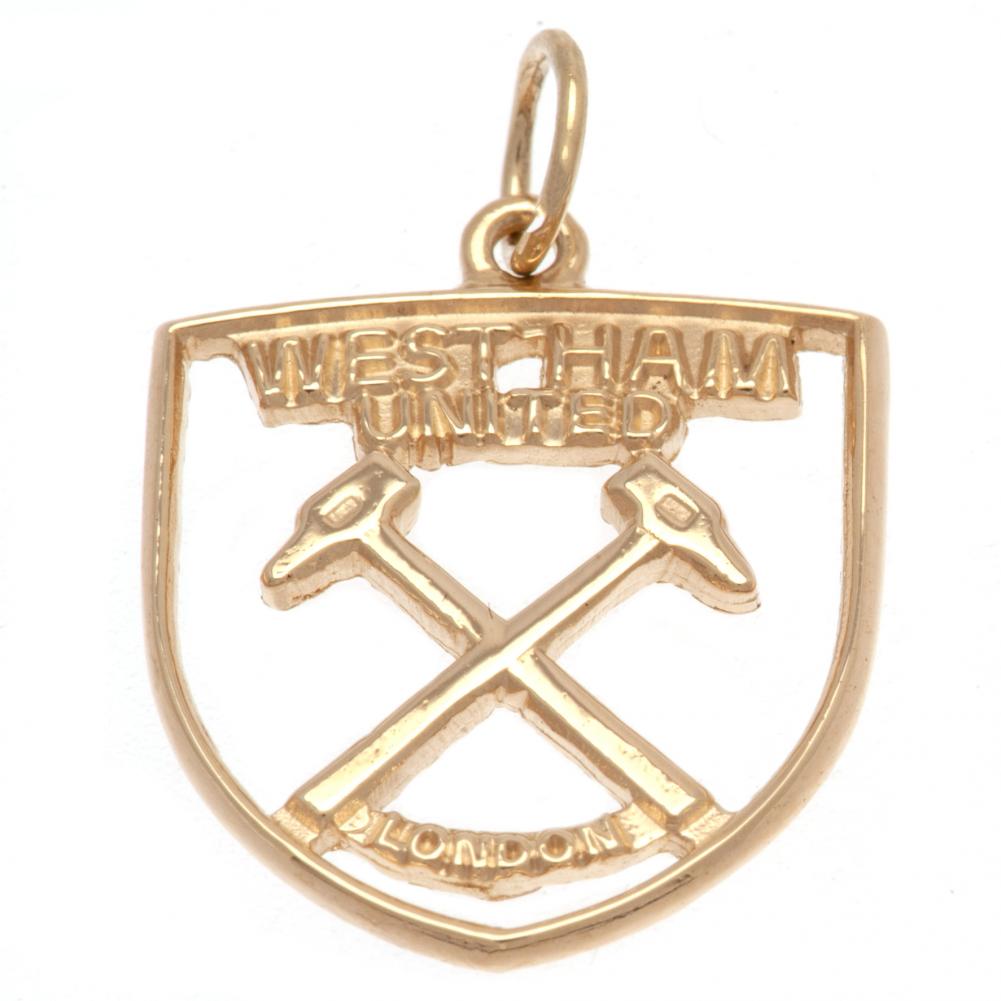 Official West Ham United FC 9ct Gold Pendant Crest