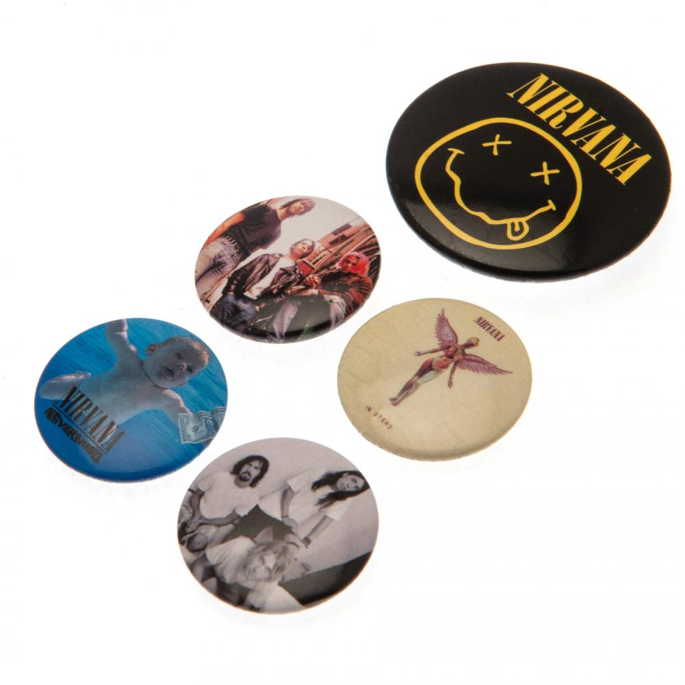 Official Nirvana Button Badge Set