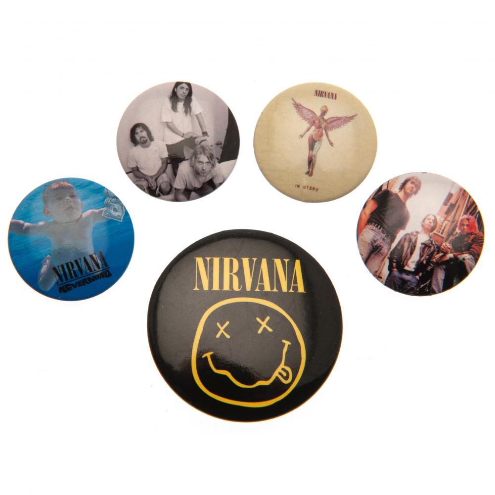 Official Nirvana Button Badge Set