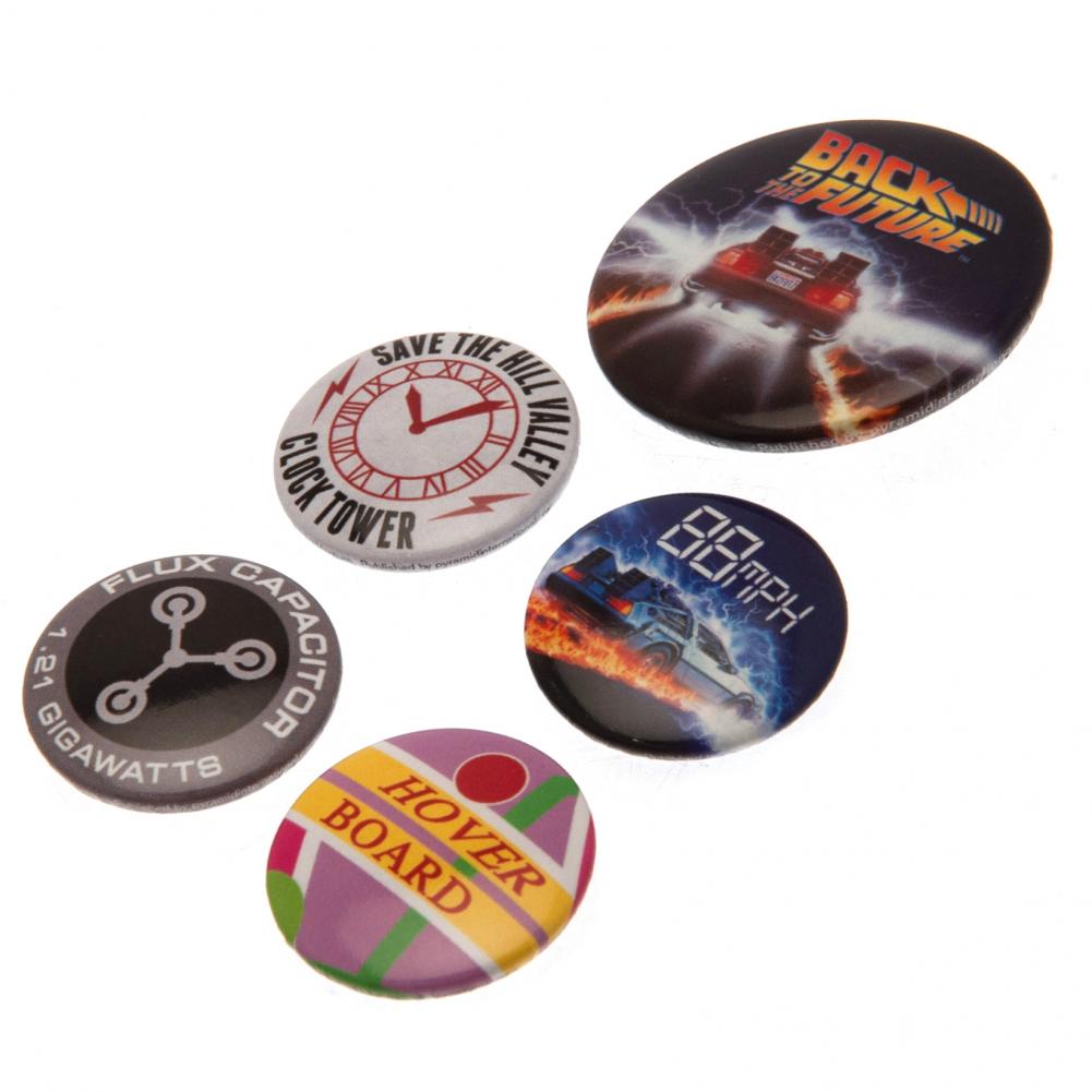 Official Back To The Future Button Badge Set