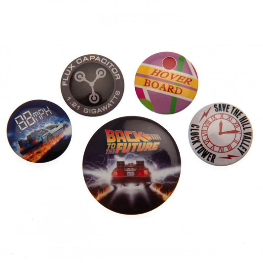 Official Back To The Future Button Badge Set