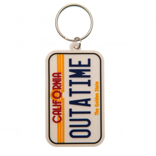 Official Back To The Future PVC Keyring License Plate