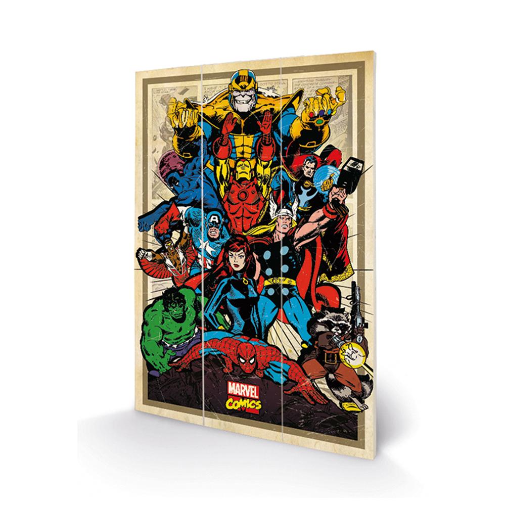 Official Marvel Comics Wood Print