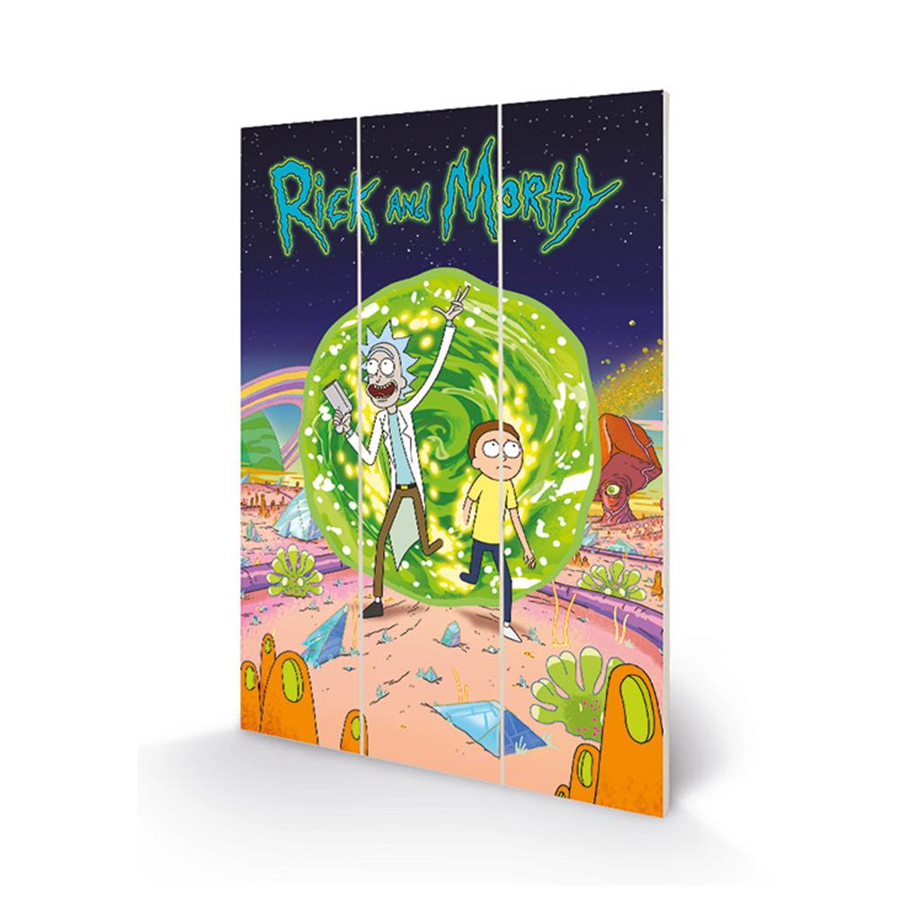 Official Rick And Morty Wood Print Portal