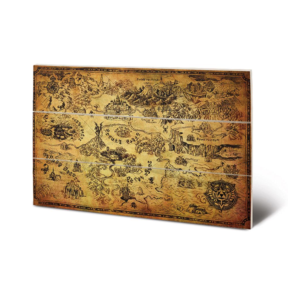 Official The Legend Of Zelda Wood Print Map