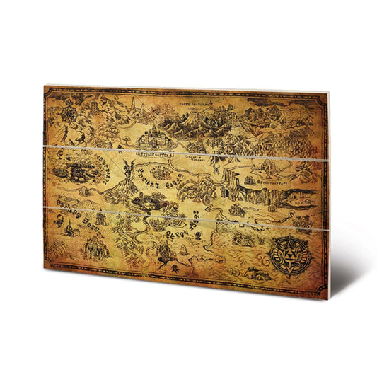 Official The Legend Of Zelda Map Wood Print