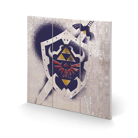 Official The Legend Of Zelda Shield Wood Print