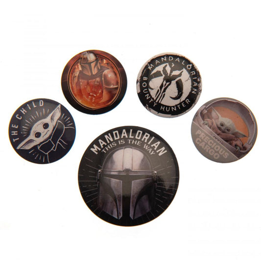 Official Star Wars: The Mandalorian Button Badge Set