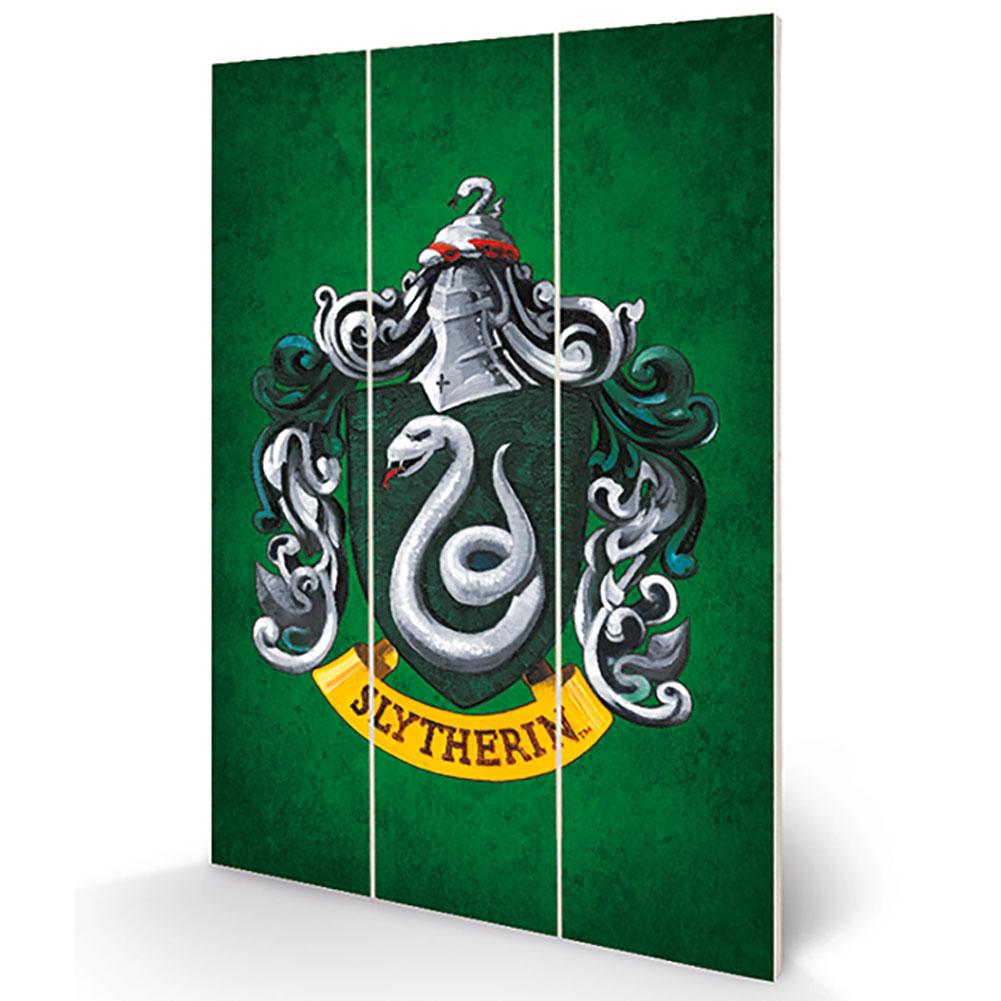 Official Harry Potter Wood Print Slytherin