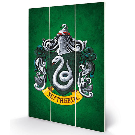 Official Harry Potter Wood Print Slytherin