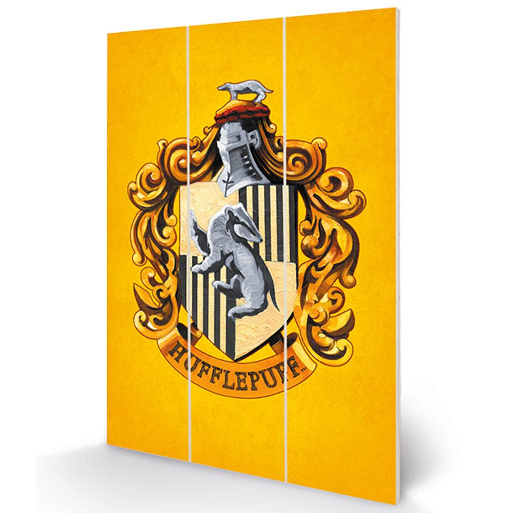 Official Harry Potter Wood Print Hufflepuff