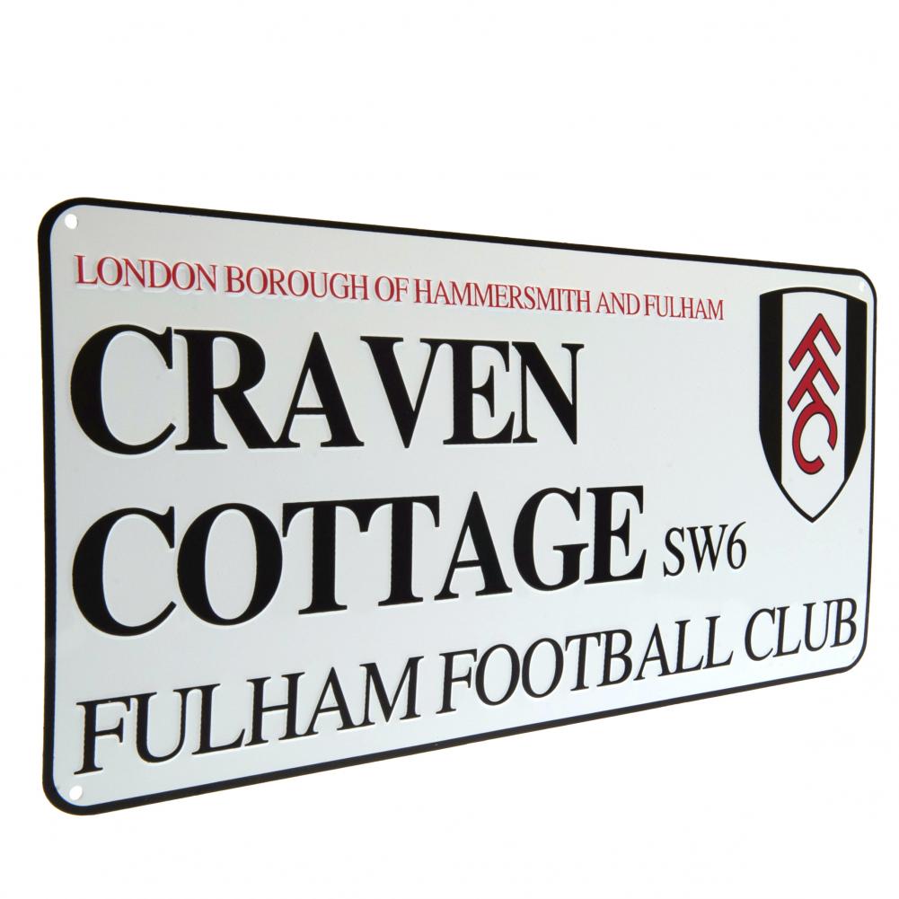 Official Fulham FC White Street Sign