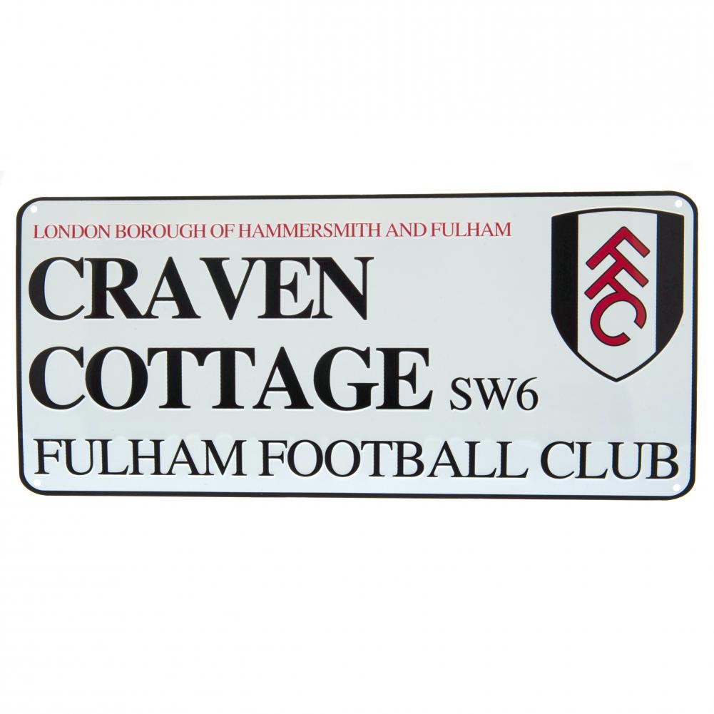 Official Fulham FC White Street Sign