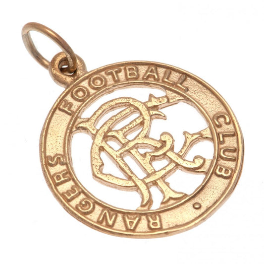 Official Rangers FC 9ct Gold Pendant Round Crest