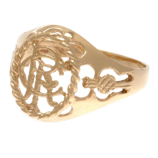 Official Rangers FC 9ct Gold Crest Ring Small