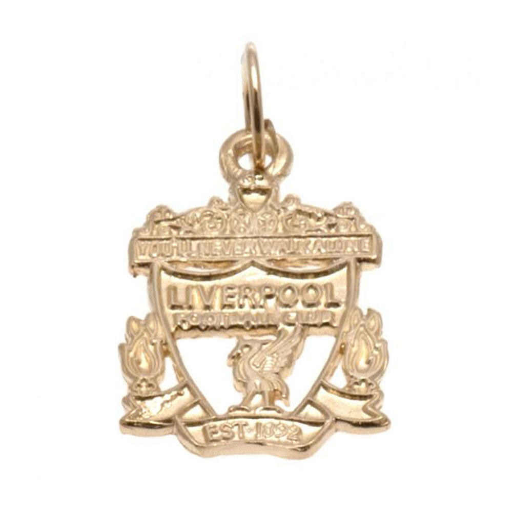 Official Liverpool FC 9ct Gold Pendant Crest Small