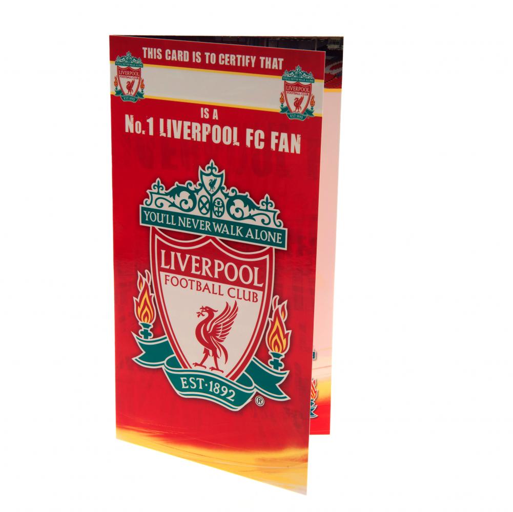 Official Liverpool FC No. 1 Fan Birthday Card