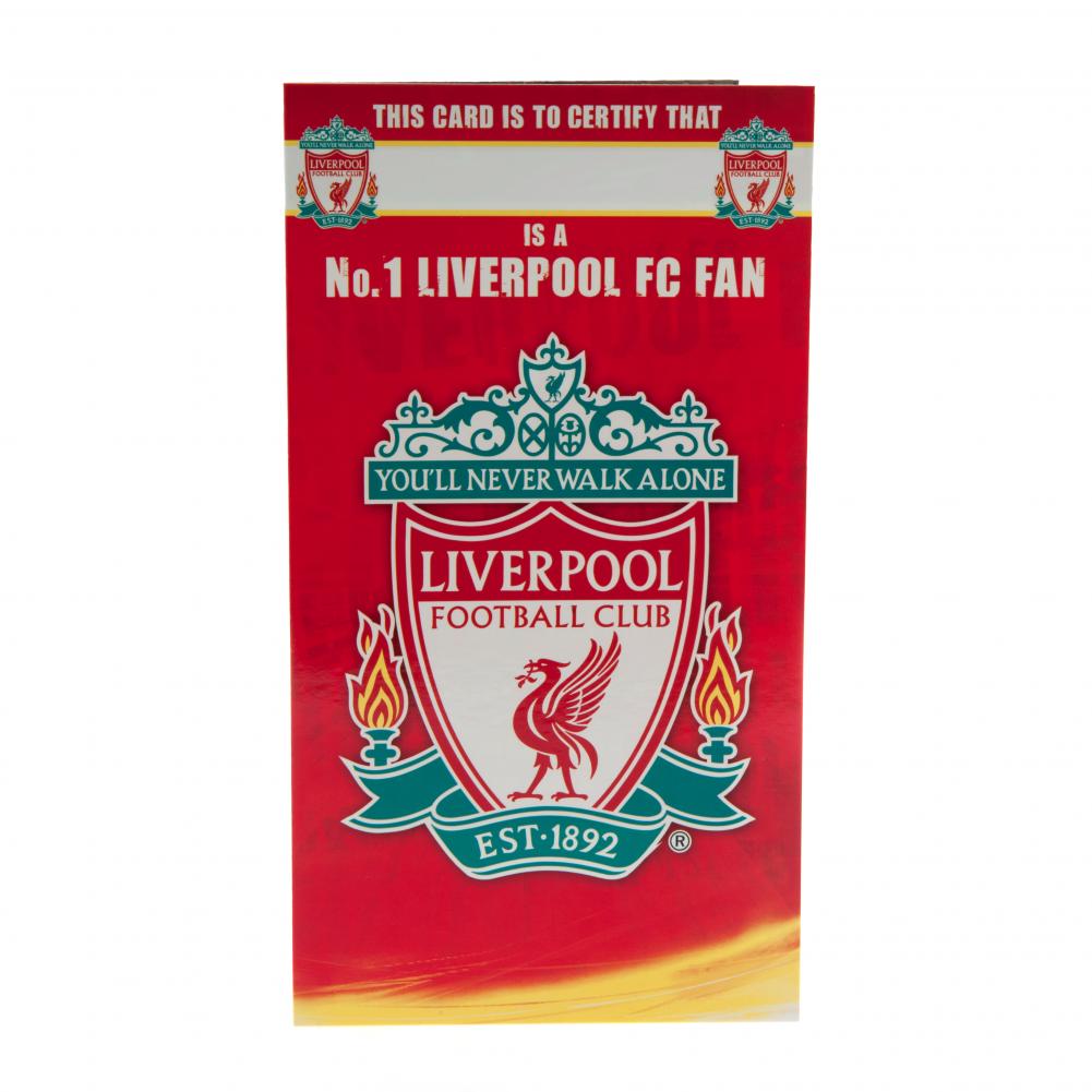 Official Liverpool FC No. 1 Fan Birthday Card