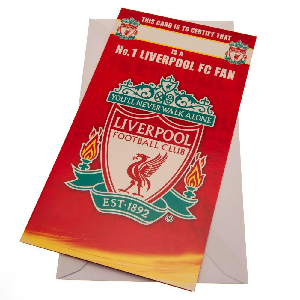 Official Liverpool FC No. 1 Fan Birthday Card