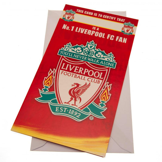 Official Liverpool FC No. 1 Fan Birthday Card