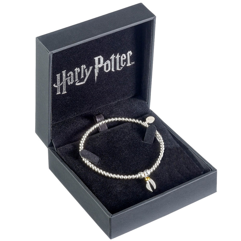 Official Harry Potter Sterling Silver Crystal Bracelet Golden Snitch