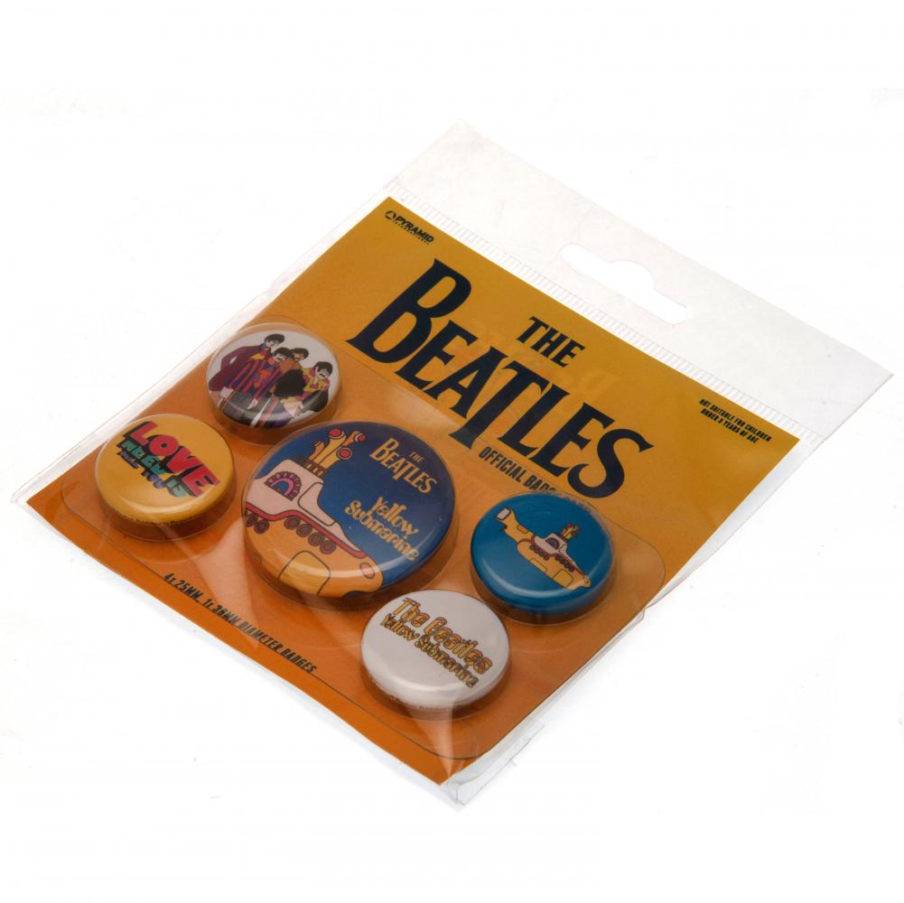 Official The Beatles Button Badge Set Yellow Submarine