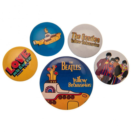 Official The Beatles Button Badge Set Yellow Submarine