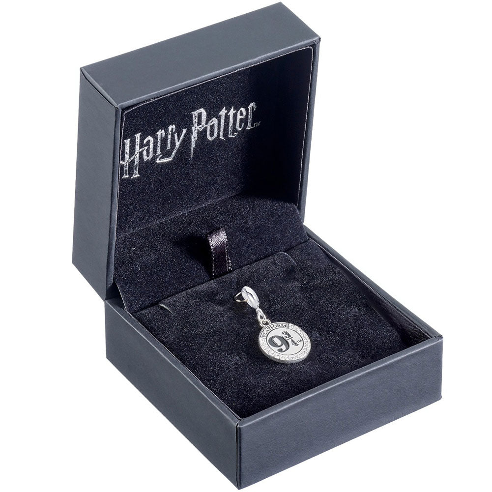 Official Harry Potter Sterling Silver Crystal Charm 9 & 3 Quarters