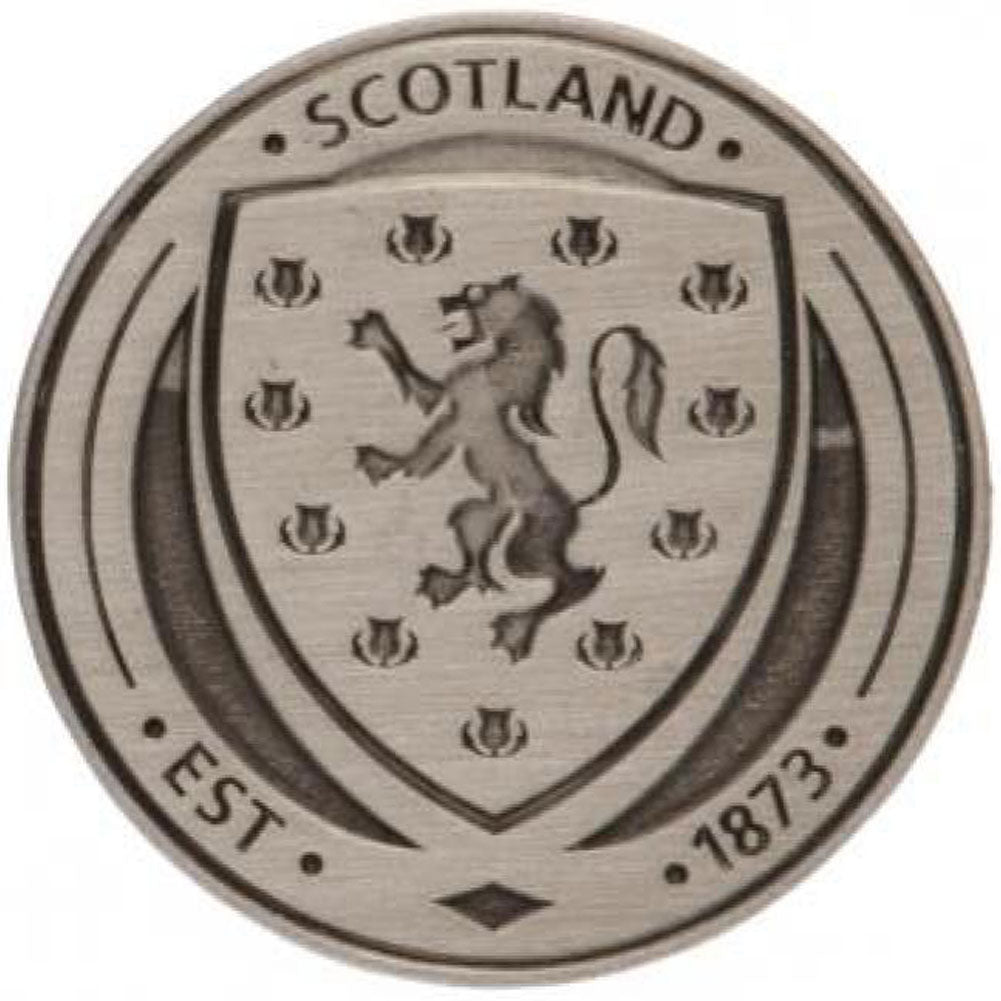 Official Scottish FA Antique Silver Crest Badge