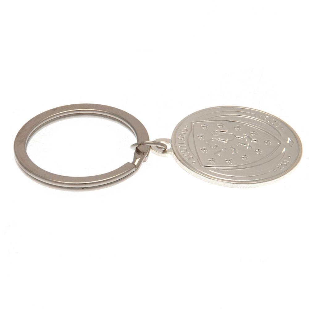 Official Scottish FA Silver Plated Crest Keyring