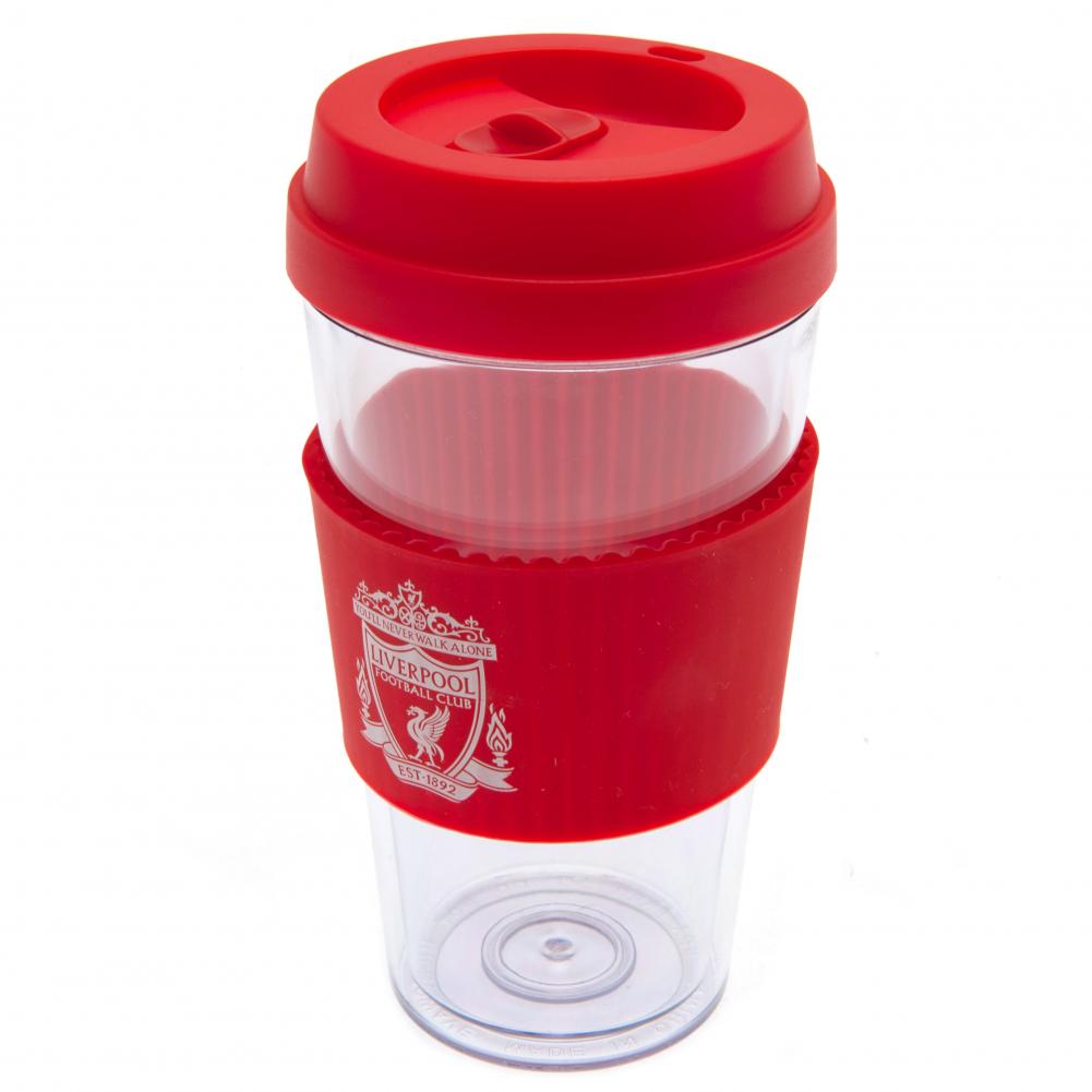 Official Liverpool FC Crest Silicone Grip Travel Mug