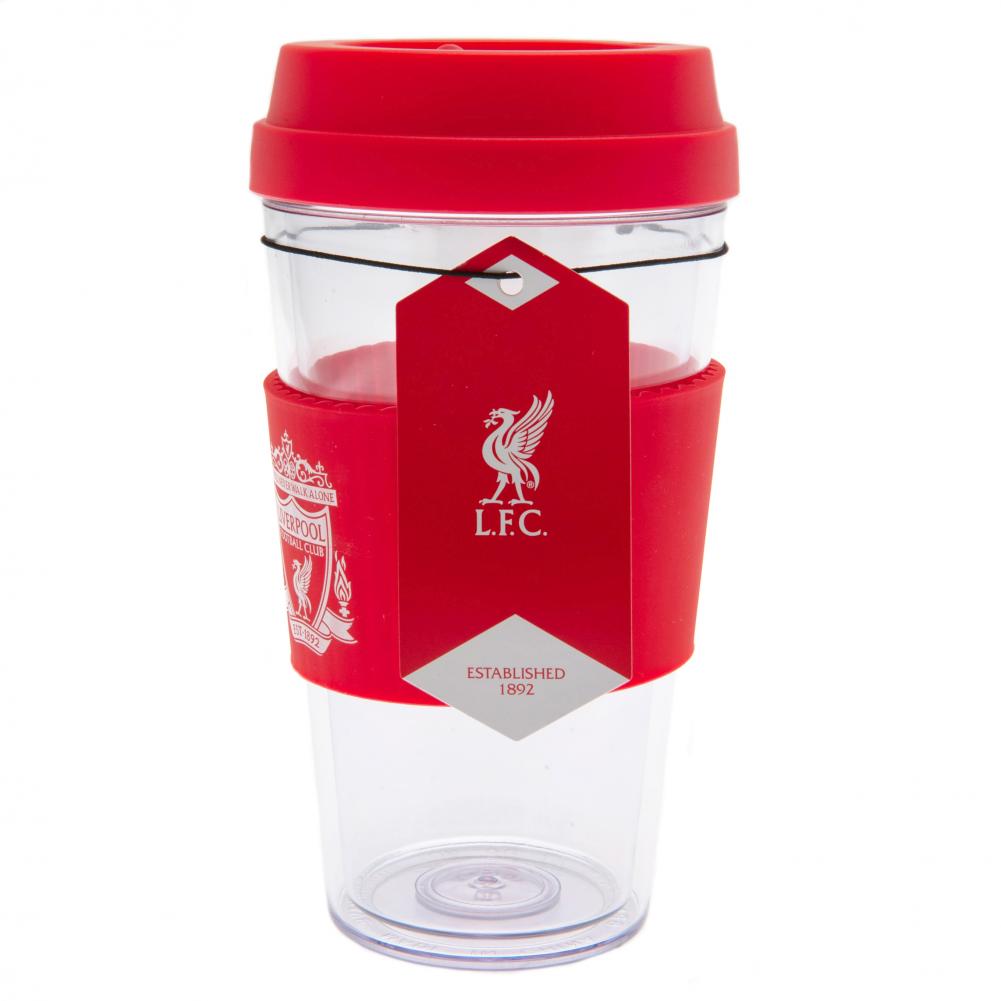 Official Liverpool FC Crest Silicone Grip Travel Mug