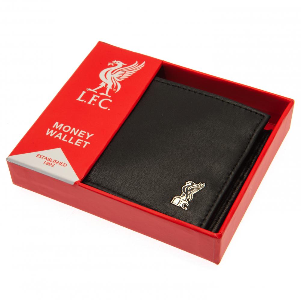 Official Liverpool FC Metal Crest Leather Wallet