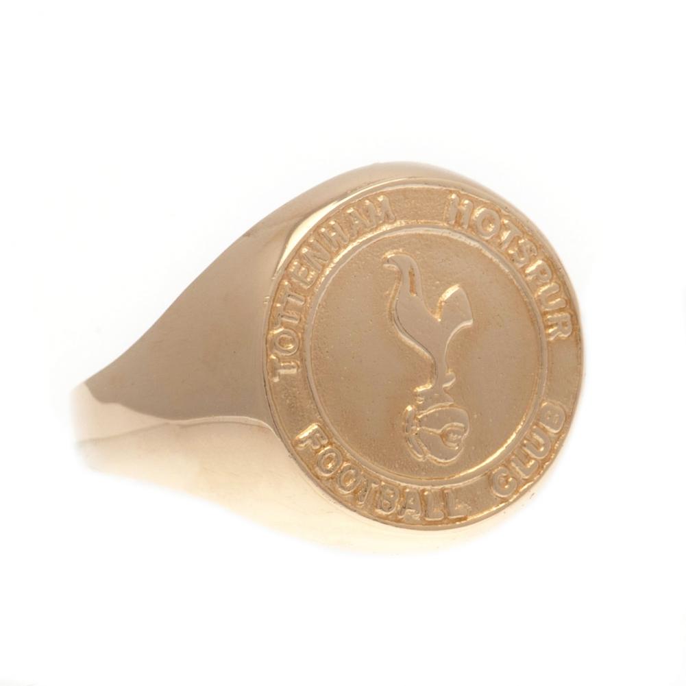 Official Tottenham Hotspur FC 9ct Gold Crest Ring Large