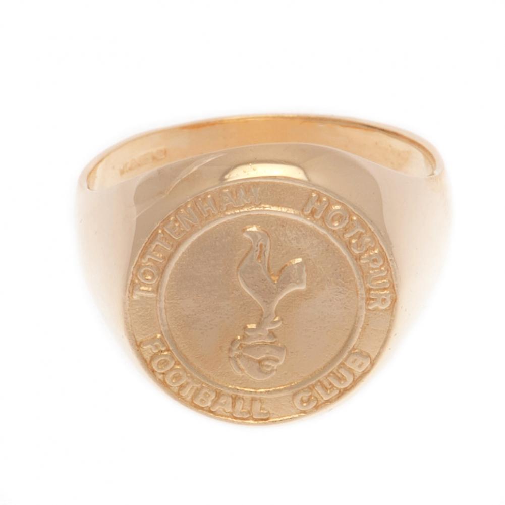 Official Tottenham Hotspur FC 9ct Gold Crest Ring Large