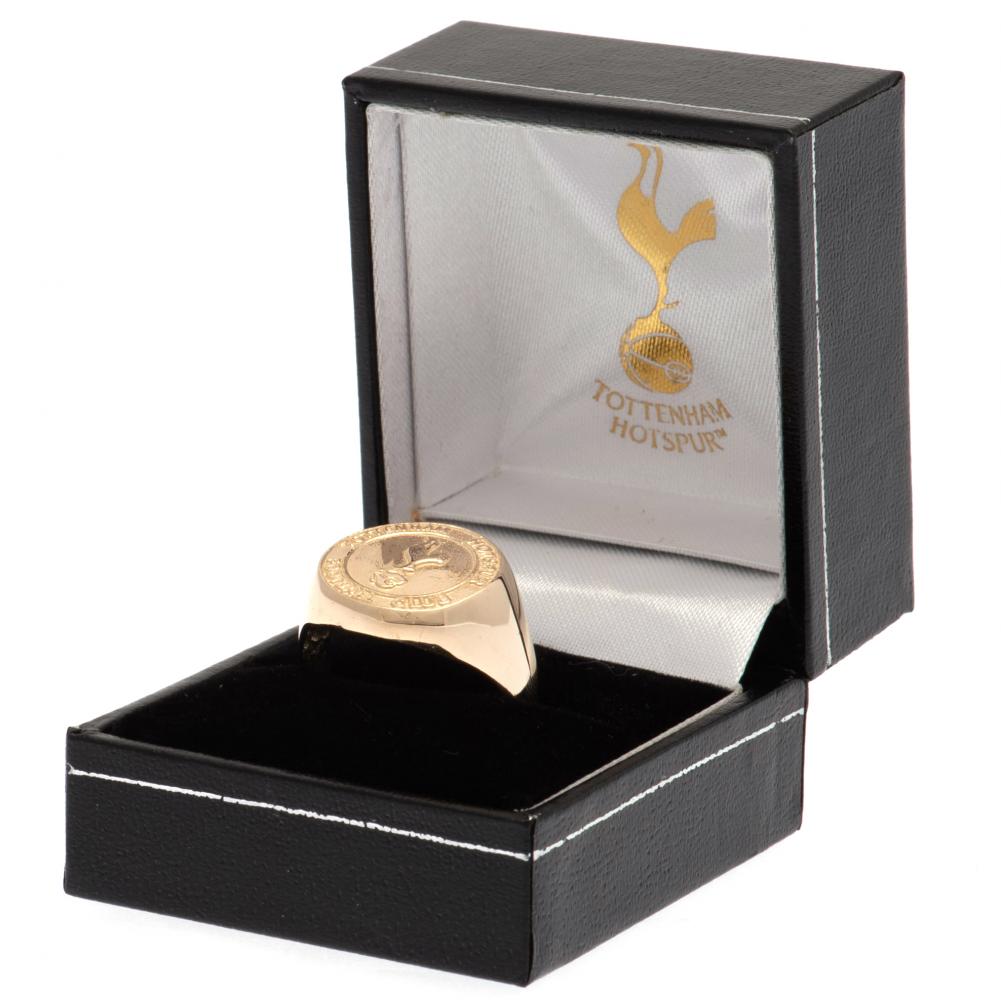 Official Tottenham Hotspur FC 9ct Gold Crest Ring Large