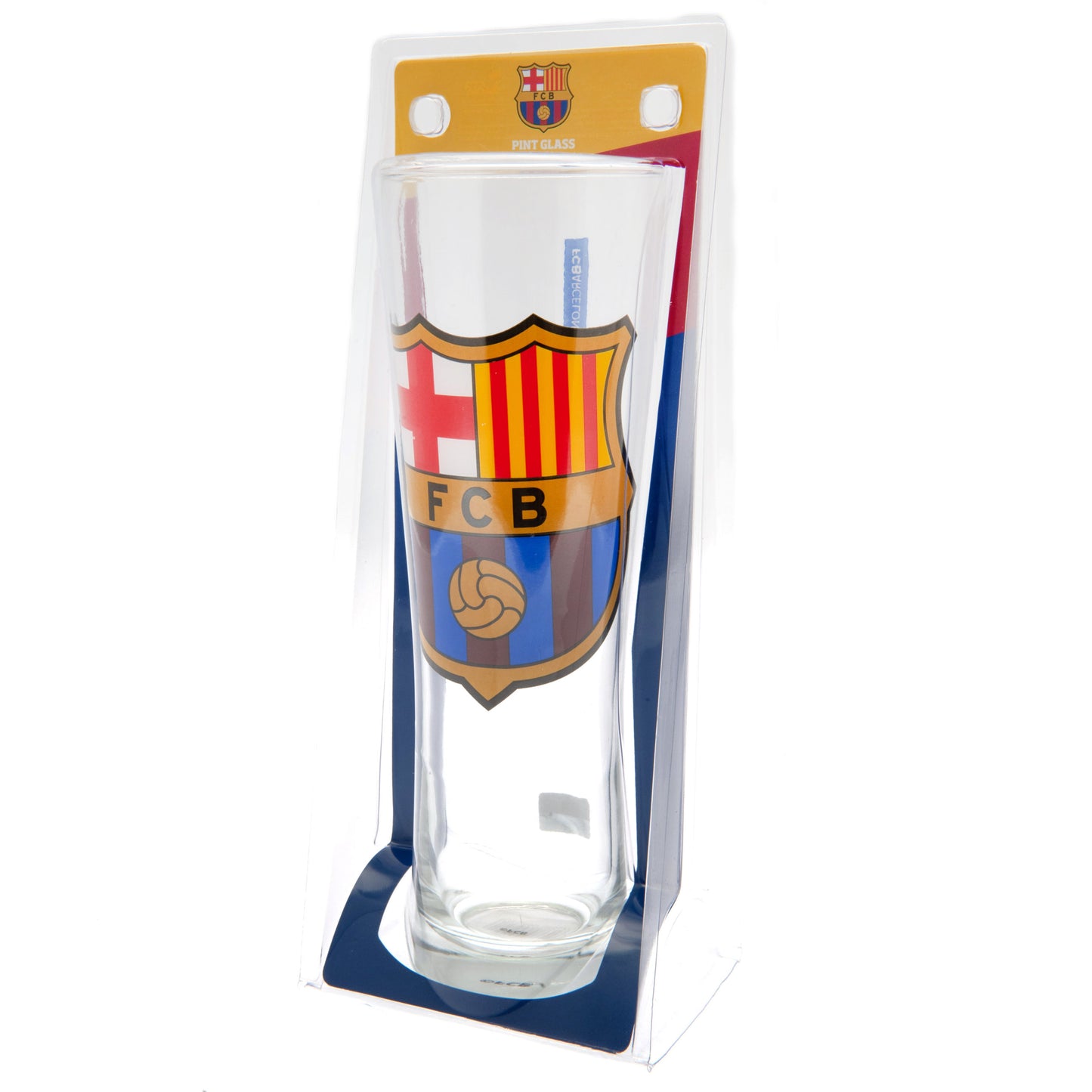 Official FC Barcelona Colour Crest Tall Beer Glass