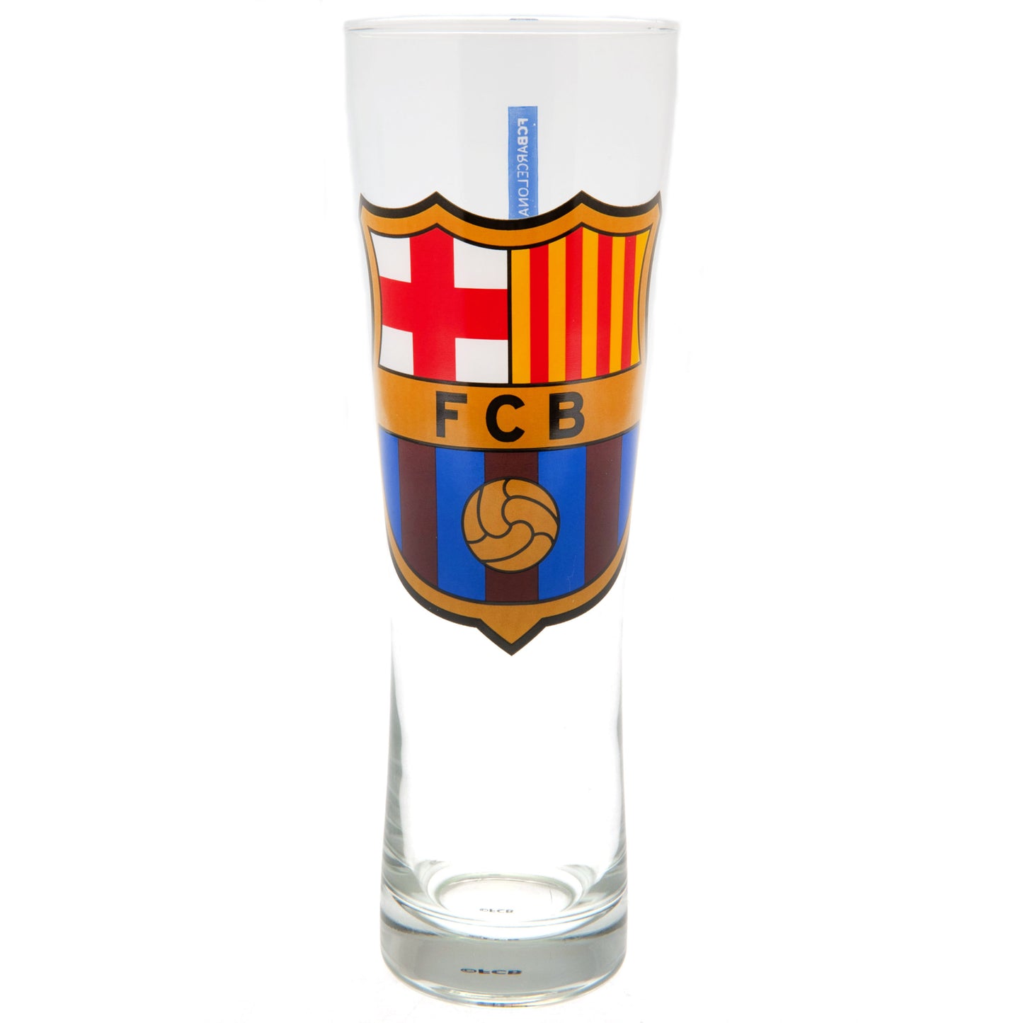 Official FC Barcelona Colour Crest Tall Beer Glass