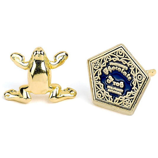 Official Harry Potter Gold Plated Earrings Chocolate Frog