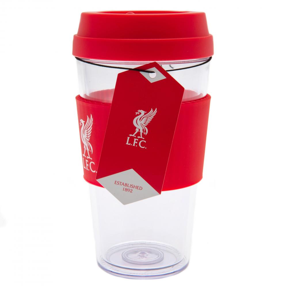 Official Liverpool FC Liverbird Silicone Grip Travel Mug