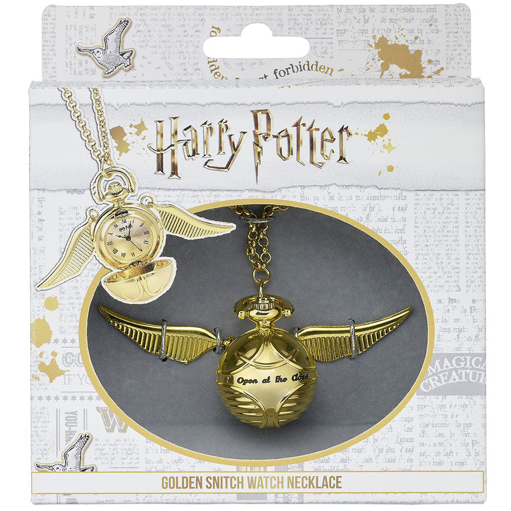 Official Harry Potter Gold Plated Golden Snitch Watch Necklace