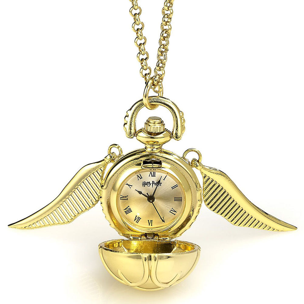 Official Harry Potter Gold Plated Golden Snitch Watch Necklace