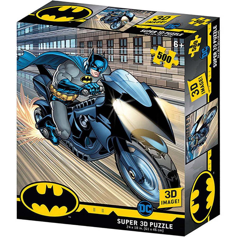 Official Batman 3D Image Puzzle 500pc Batcycle