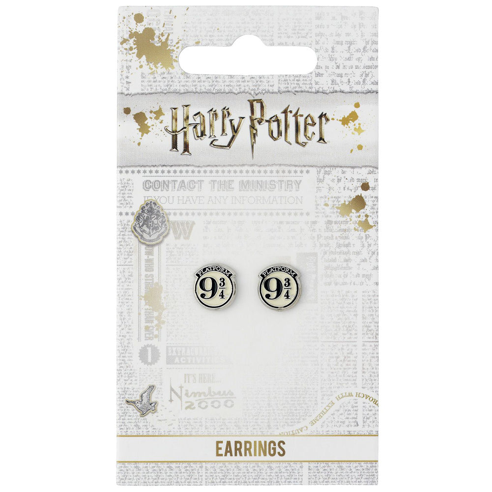 Official Harry Potter Silver Plated Earrings 9 & 3 Quarters