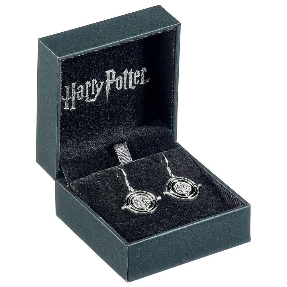 Official Harry Potter Sterling Silver Crystal Earrings Time Turner